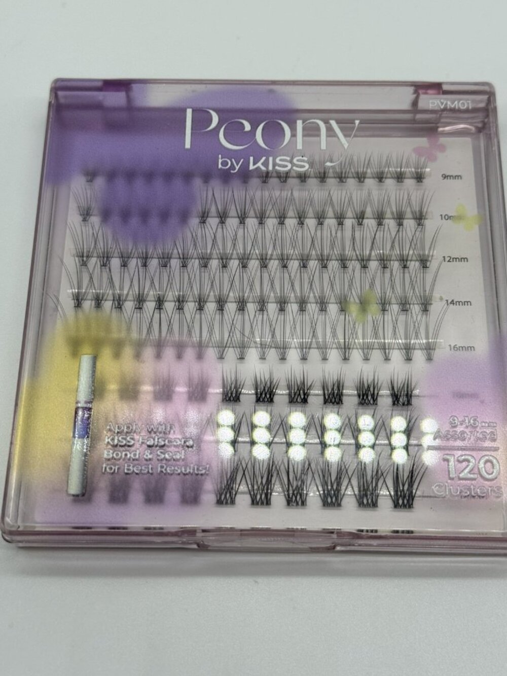 Peony False Eyelashes Cluster Lashes Misty Haze, Black 9mm-16mm 120 Pieces New